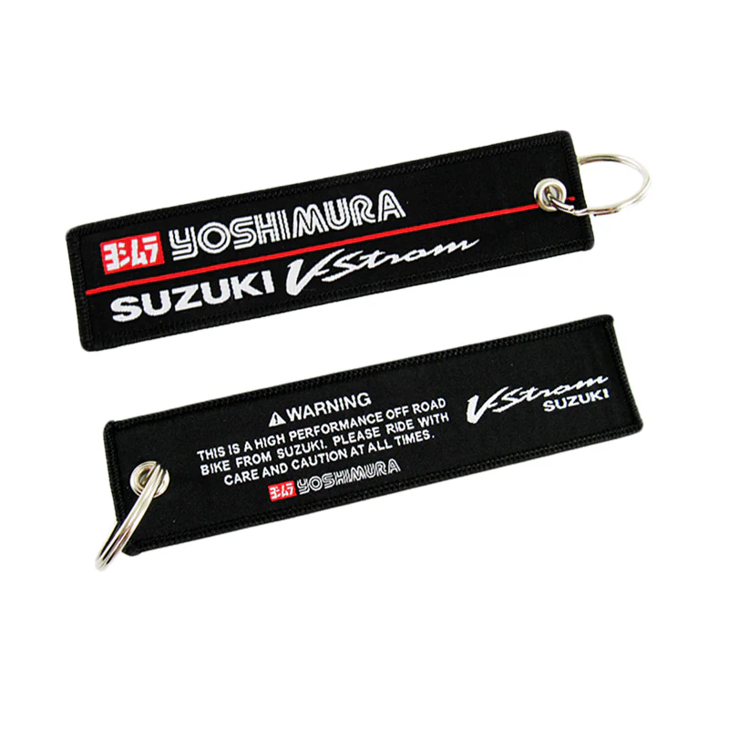 VSTORM YOSHIMURA SUZUKI Keychain Fabric Strap Keyring Motorcycle Key Chain Gift GSXR 2pcs - Image 4