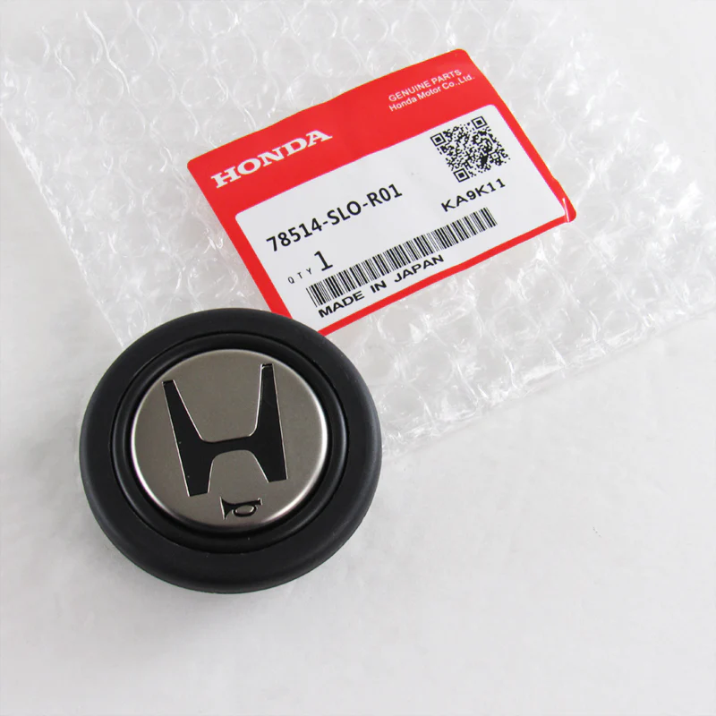 HONDA Set Quality Leather 15" Diameter Car Steering Wheel Cover with Black/GOLD JDM Horn Button - Image 4