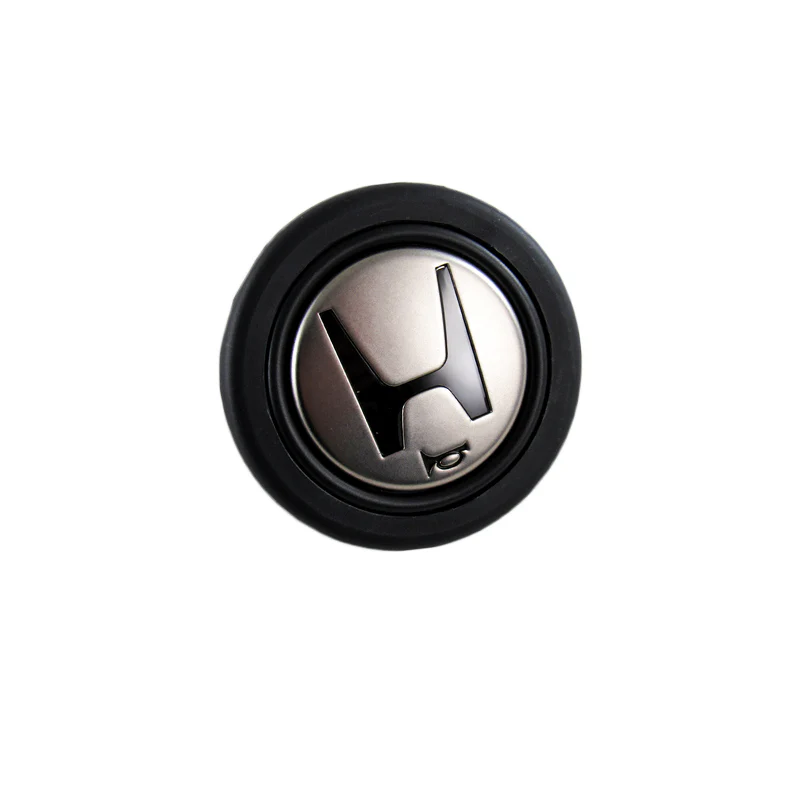 HONDA Set Quality Leather 15" Diameter Car Steering Wheel Cover with Black/GOLD JDM Horn Button - Image 5
