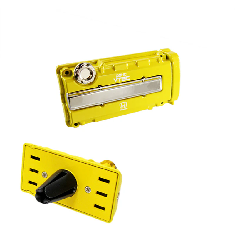 Honda Stainless Steel VTEC Valve Cover Yellow Car Vent Clip Air Freshener Kit - OCEAN Scent - Image 4