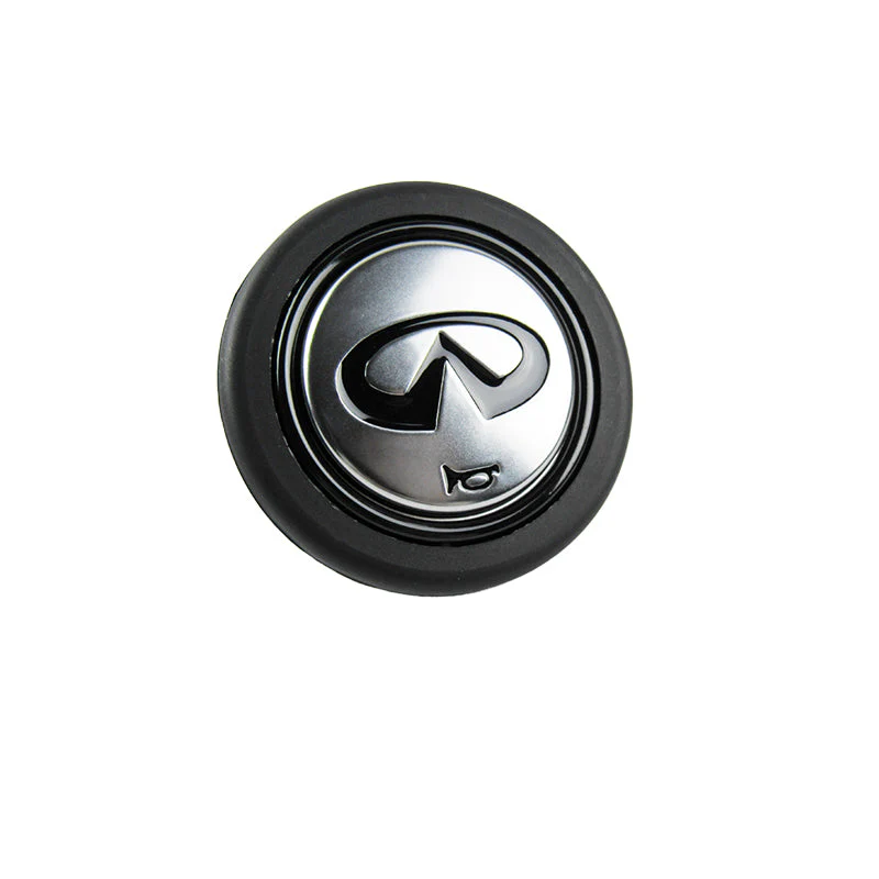 INFINITI Set 15" Carbon Fiber Style Quality Leather Car Steering Wheel Cover with Logo Horn Button - Image 9