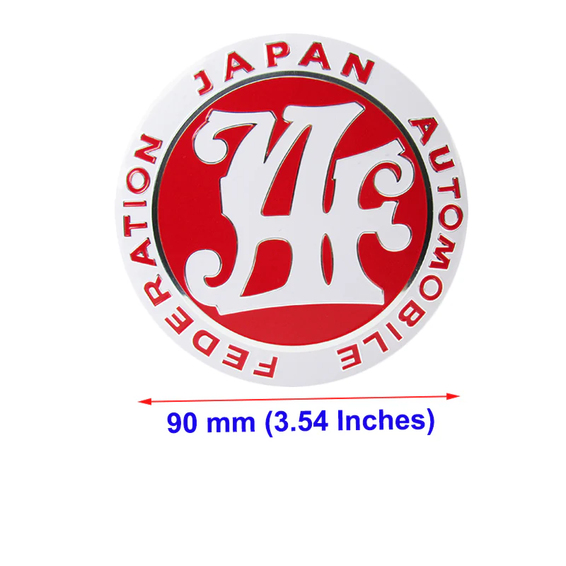 JAF Japan Automobile Federation 3 pcs Set JDM BLACK Emblem +2 Alternative Badge Stickers For Toyota Front Grille - Image 3