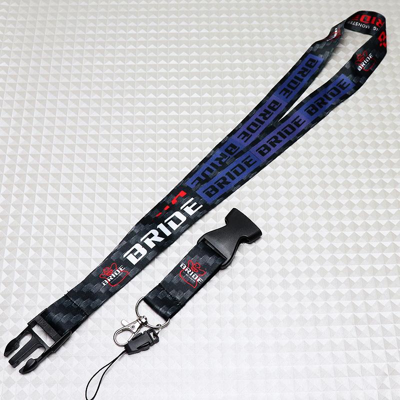 JDM BRIDE Carbon Set Embroidery Seat Belt Cover Shoulder Pads with Bride Keychain - Image 3