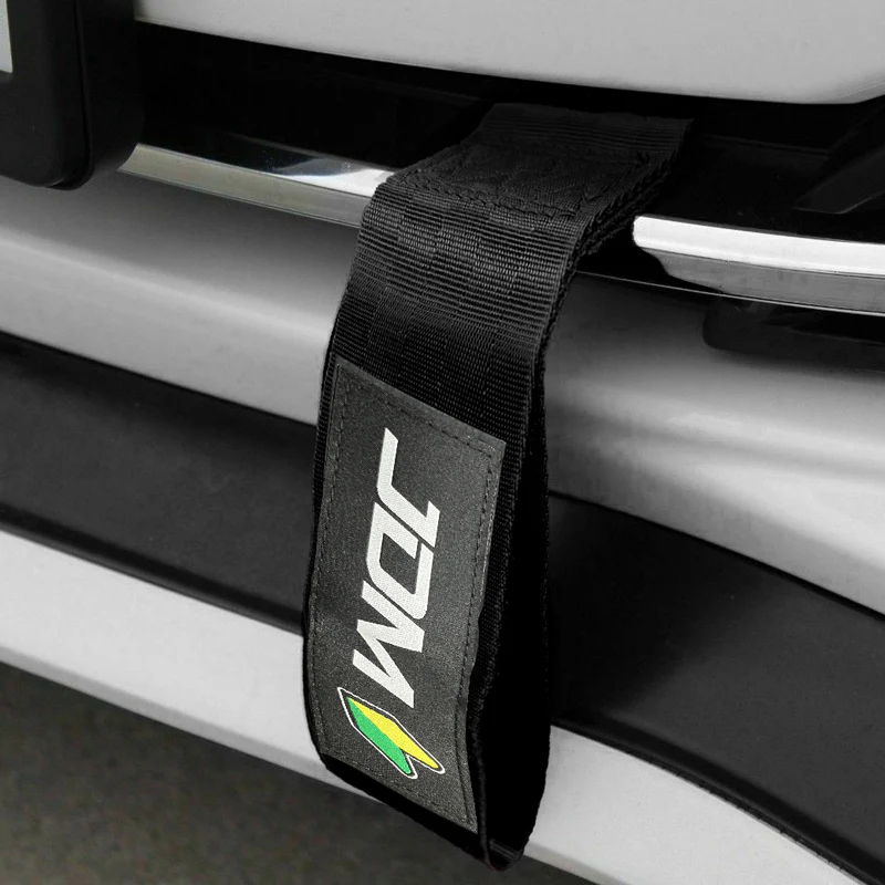 JDM Honda Drift Rally Sports Racing NEO CHROME HIGH STRENGTH Tow Strap for Front / Rear Bumper - Image 2