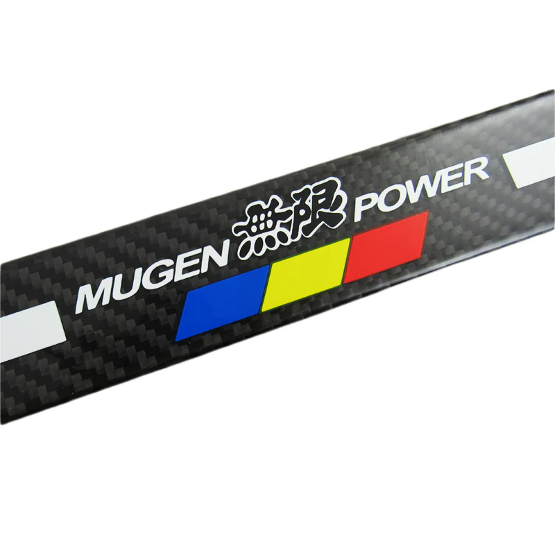 JDM Mugen Carbon Fiber Car Front Door Welcome Plate Sill Scuff Cover Decal Sticker 2 pcs Set - Image 3