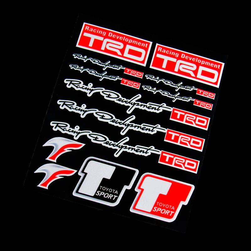 Toyota Racing Development TRD Small Reflective Window Vinyl Decal Sticker Set Fits Auto New - Image 5