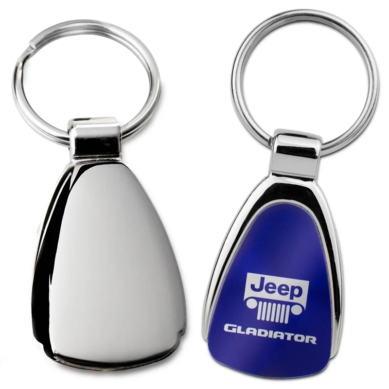 Jeep Gladiator KCB.GLAD Chrome Blue Teardrop Key Fob Key Chain Key Ring Tag OFFICIAL LICENSED Au-Tomotive Gold - Image 2
