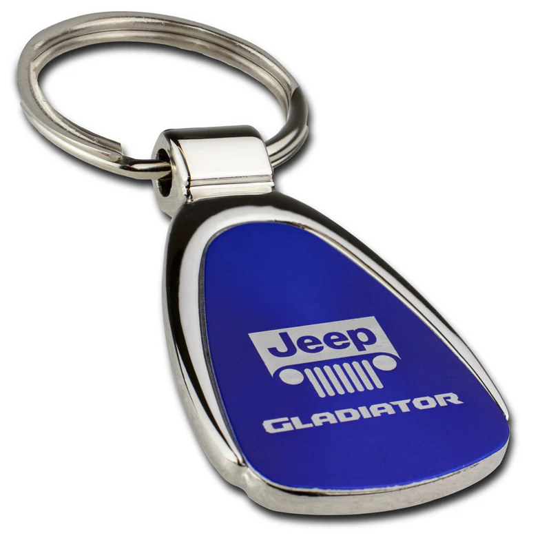 Jeep Gladiator KCB.GLAD Chrome Blue Teardrop Key Fob Key Chain Key Ring Tag OFFICIAL LICENSED Au-Tomotive Gold - Image 6