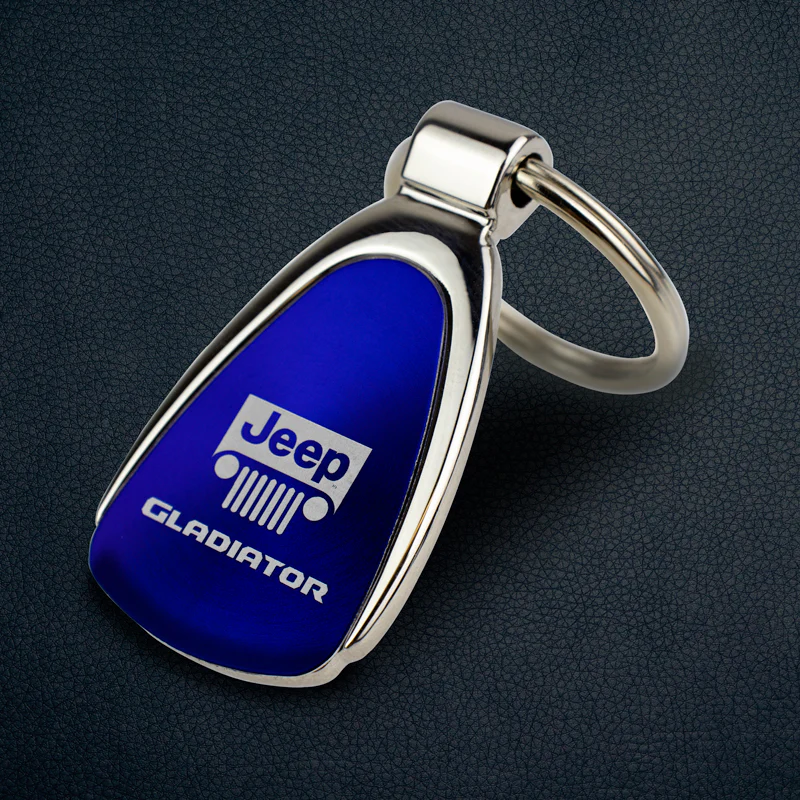 Jeep Gladiator KCB.GLAD Chrome Blue Teardrop Key Fob Key Chain Key Ring Tag OFFICIAL LICENSED Au-Tomotive Gold - Image 8
