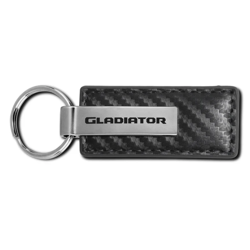 Jeep Gladiator Carbon Fiber Leather Key Fob Key Chain Ring OFFICIAL LICENSED Au-Tomotive Gold - Image 4