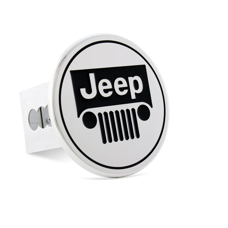 JEEP Polished Stainless Steel Engraved Billet Hitch Cover Cap Plug For 2" Trailer Tow Receiver - Image 4