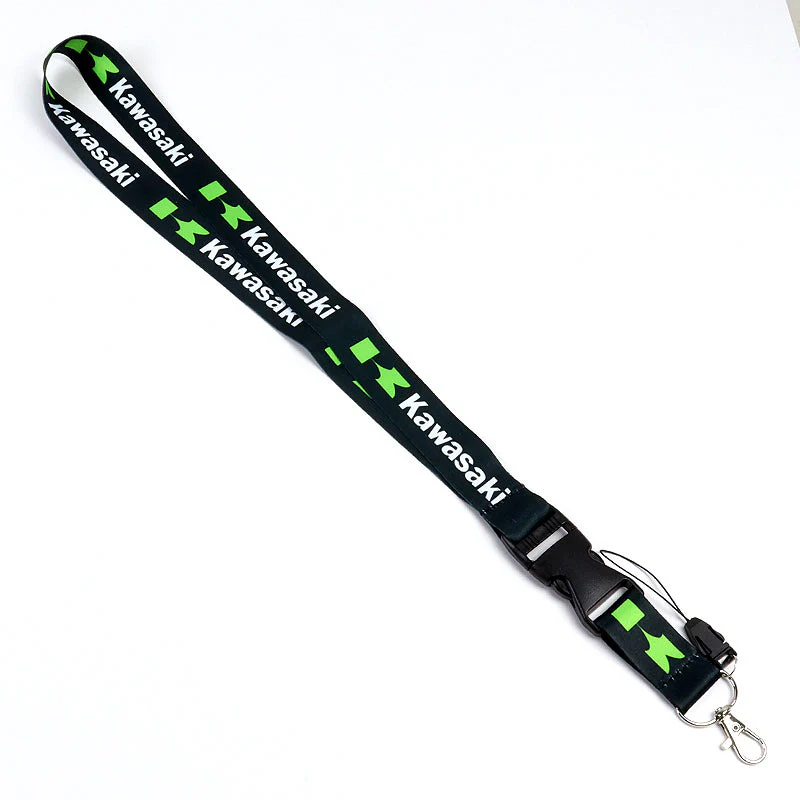 KAWASAKI NINJA Racing Set Biker Lanyard Motorcycle Key chain Black Strap Tag with DOUBLE SIDED Keychain - Image 2