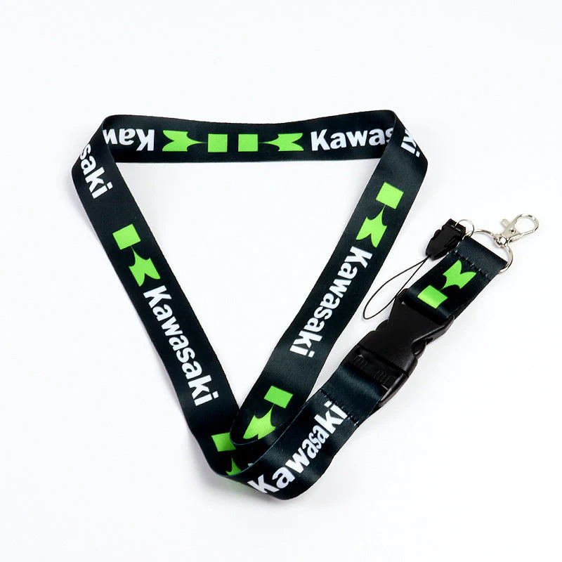KAWASAKI NINJA Racing Set Biker Lanyard Motorcycle Key chain Black Strap Tag with DOUBLE SIDED Keychain - Image 7