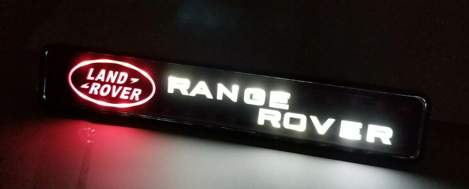 Land Rover Set of White LED Under Side Mirror Puddle Lights with Grille Badge Illuminated Emblem - Image 5