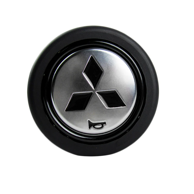 MITSUBISHI RALLIART Set Carbon Fiber Style Quality Leather Car Steering Wheel Cover with Badge Black Logo Horn Button - Image 4