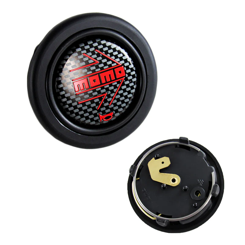 MOMO gloss black/Carbon Steering Wheel Horn Button Sport Competition Tuning 59mm - Image 2