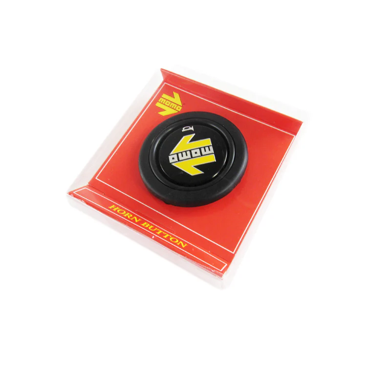 MOMO glossy black/Yellow Steering Wheel Horn Button Sport Competition Tuning 59mm - Image 4
