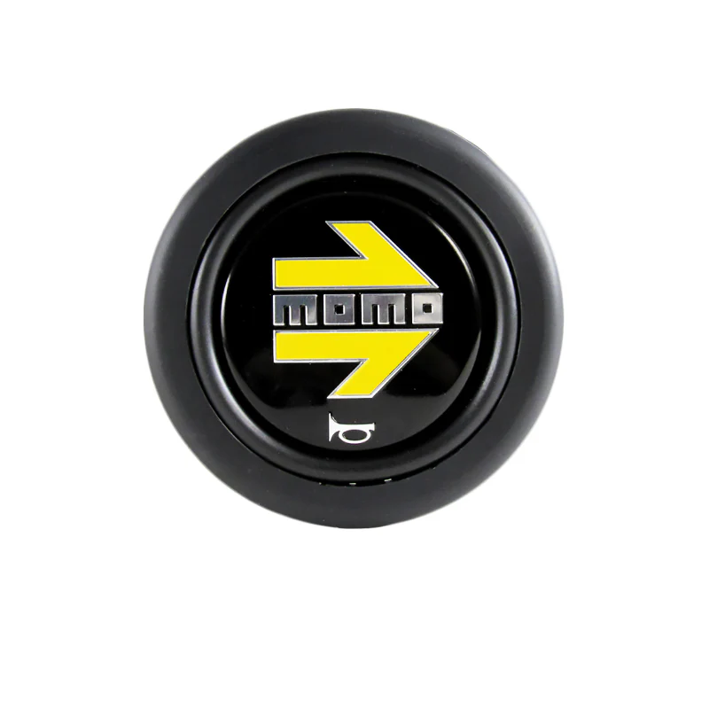 MOMO glossy black/Yellow Steering Wheel Horn Button Sport Competition Tuning 59mm - Image 5