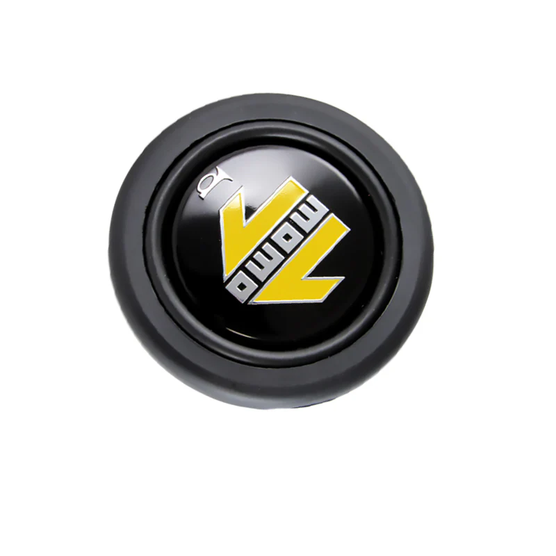 MOMO glossy black/Yellow Steering Wheel Horn Button Sport Competition Tuning 59mm - Image 6