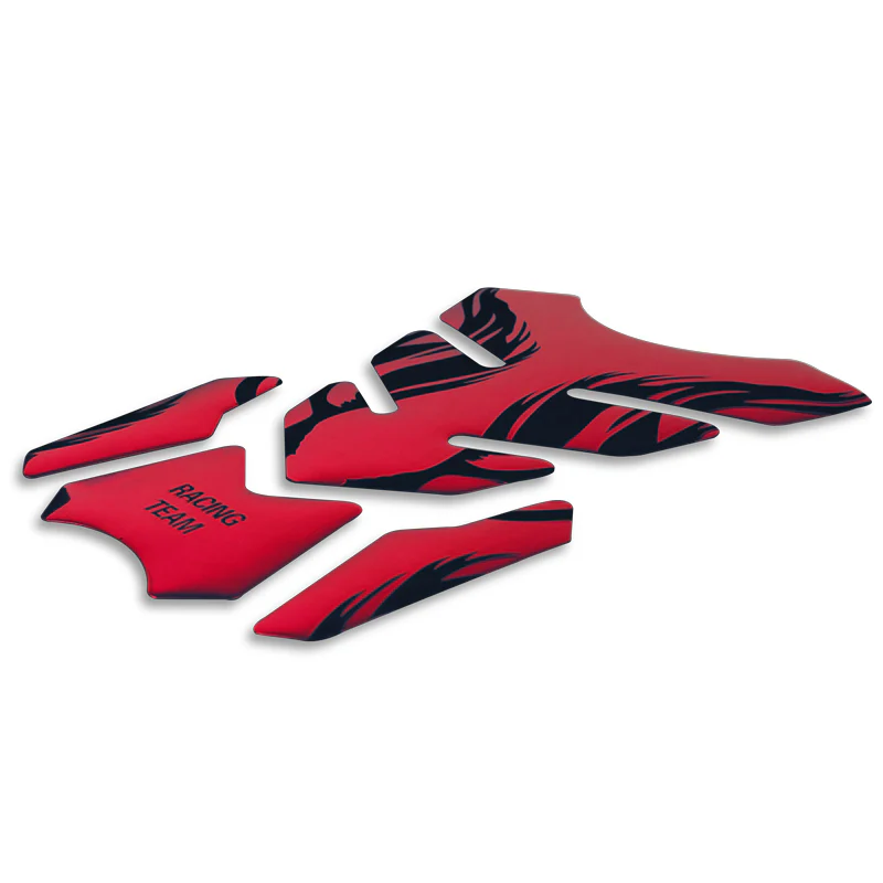 Motorcycle Fuel Tank 3D Gel Pad Protector Red Decal Sticker Universal - Image 4