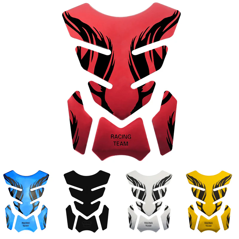 Motorcycle Fuel Tank 3D Gel Pad Protector Red Decal Sticker Universal - Image 7