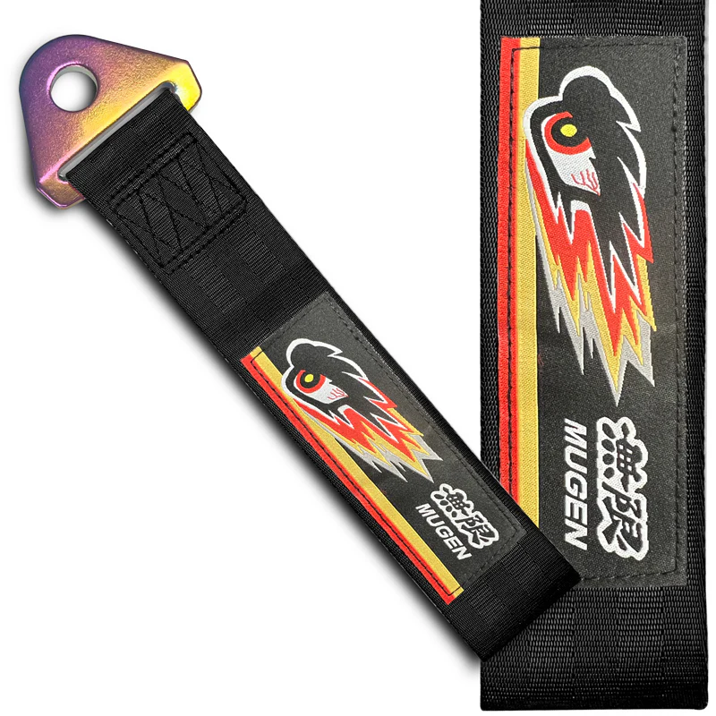 NEO CHROME FOR MUGEN RACING HIGH STRENGTH TOW TOWING STRAP HOOK FOR HONDA BUMPER - Image 6