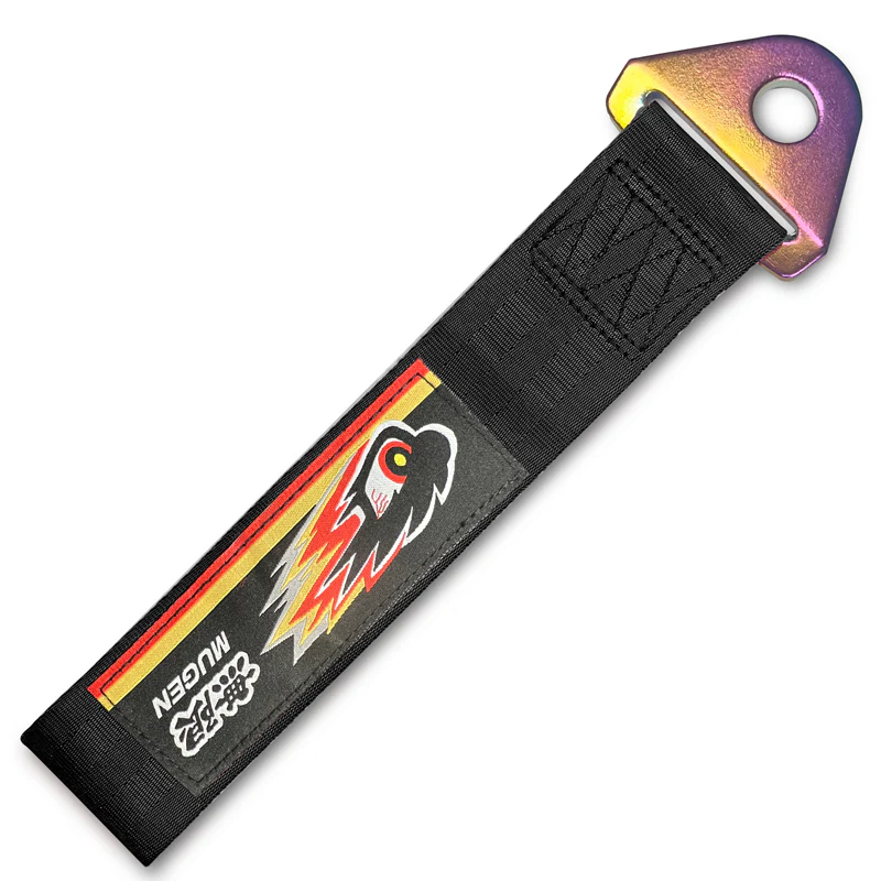 NEO CHROME FOR MUGEN RACING HIGH STRENGTH TOW TOWING STRAP HOOK FOR HONDA BUMPER - Image 9