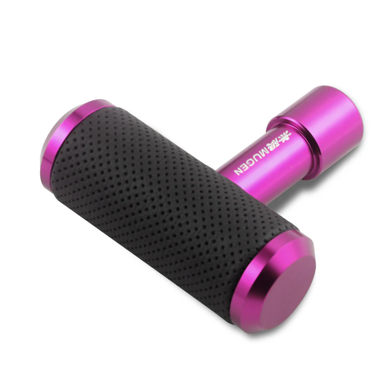 MUGEN Leather Car Shift Knob Aircraft Joystick Transmission Racing Gear Purple - Image 3