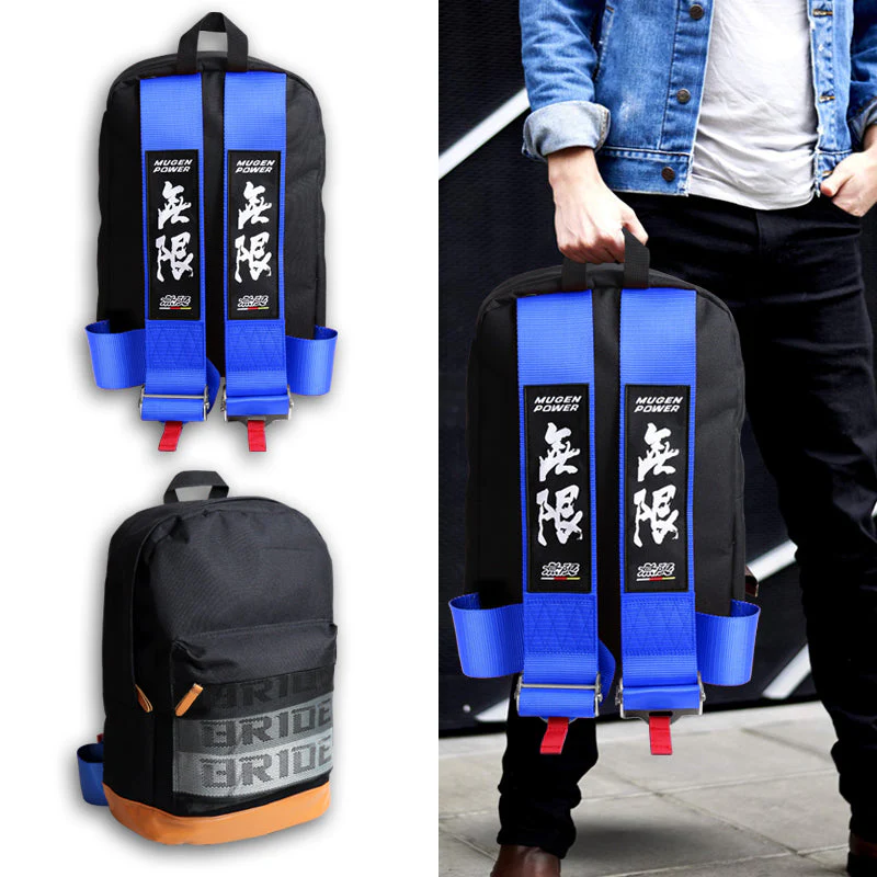 Mugen Set Bride Gradation Cloth Backpack with Blue Harness Adjustable Shoulder Straps with Keyring Keychain Tag - Image 8