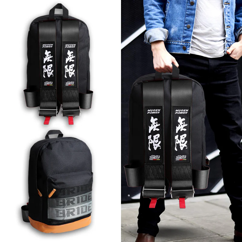 Mugen Set Bride Gradation Cloth Backpack with Black Harness Adjustable Shoulder Straps with White Keyring Keychain Tag - Image 9