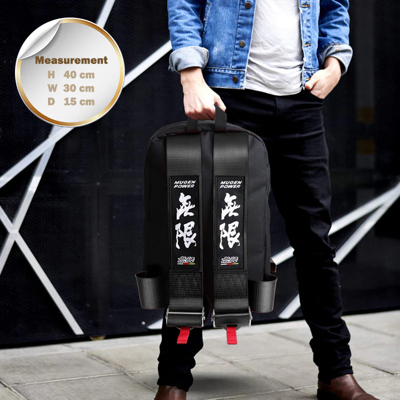Mugen Set Bride Gradation Cloth Backpack with Black Harness Adjustable Shoulder Straps with Black Keyring Keychain Tag - Image 6