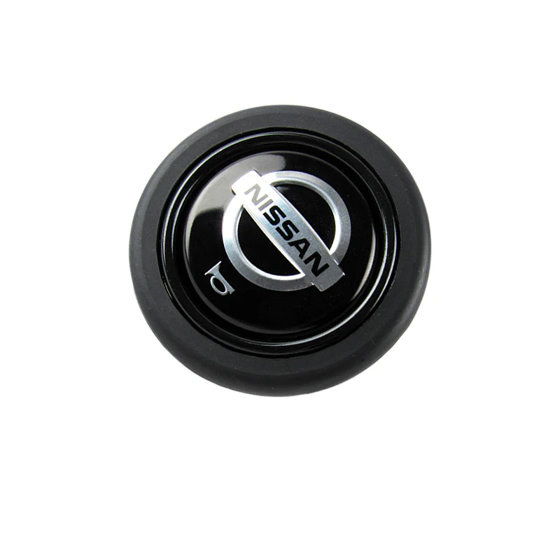 NISSAN Set New Faux Leather 15" Diameter Car Auto Steering Wheel Cover with Logo Horn Button - Image 2