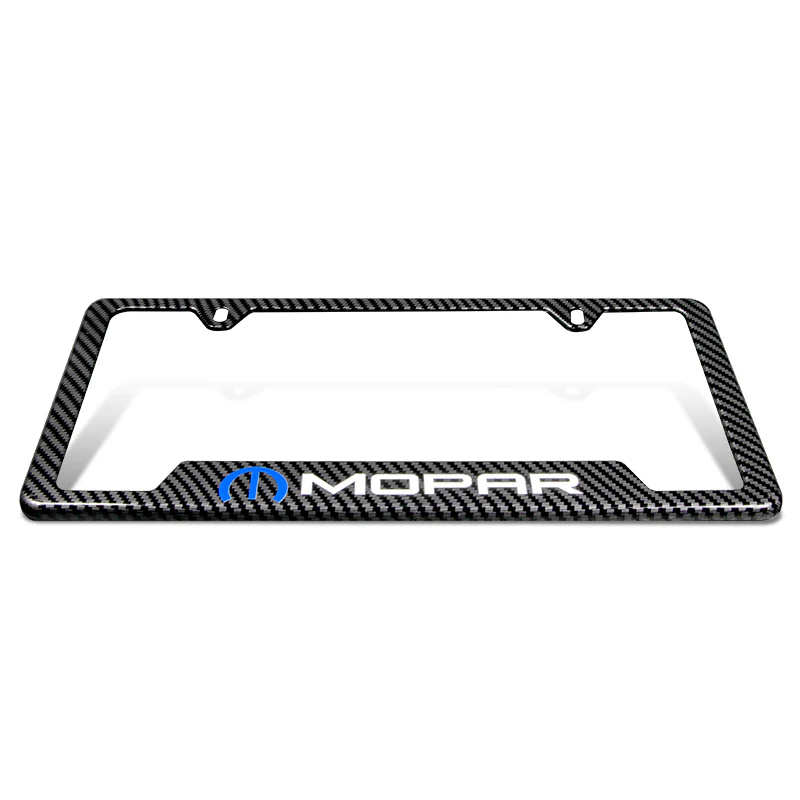 New For MOPAR Carbon Fiber Look License Plate Frame ABS X1 - Image 4