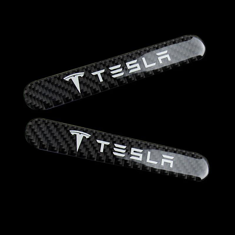 TESLA Set LOGO Emblems with Silver Tire Wheel Valves Air Caps Keychain - US SELLER - Image 4