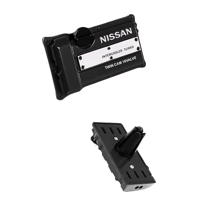 NISSAN Stainless Steel Engine Valve Cover Black Car Vent Clip Air Freshener Kit - COLOGNE Scent - Image 6