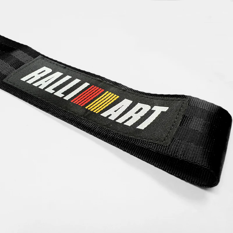 RALLIART MITSUBISHI RACING Drift Rally Sports NEO CHROME HIGH STRENGTH Tow Strap for Front / Rear Bumper - Image 3