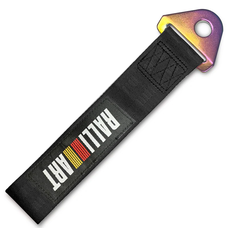 RALLIART MITSUBISHI RACING Drift Rally Sports NEO CHROME HIGH STRENGTH Tow Strap for Front / Rear Bumper - Image 8