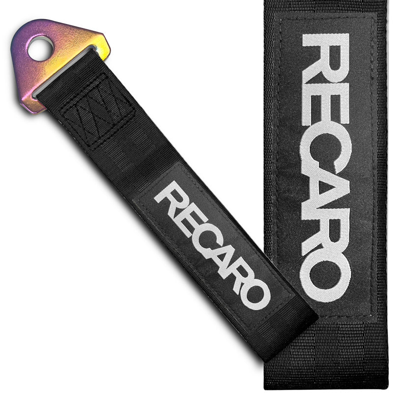 RECARO RACING Drift Rally Sports NEO CHROME HIGH STRENGTH Tow Strap for Front / Rear Bumper - Image 5