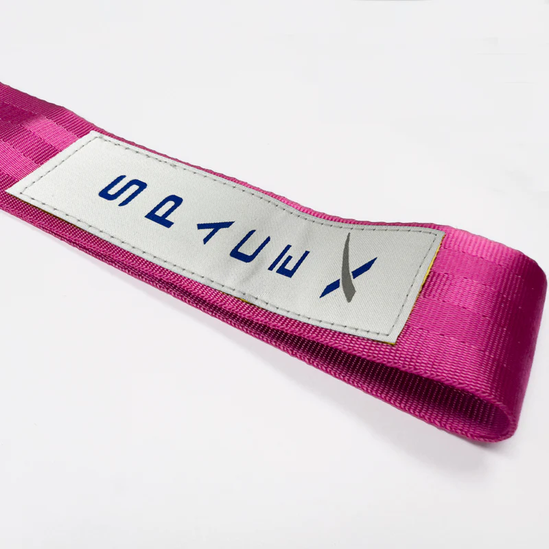 SpaceX RACING Drift Rally Sports NEO CHROME HIGH STRENGTH Pink Tow Strap for Front / Rear Bumper - Image 3