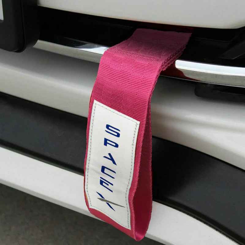 SpaceX RACING Drift Rally Sports NEO CHROME HIGH STRENGTH Pink Tow Strap for Front / Rear Bumper - Image 7