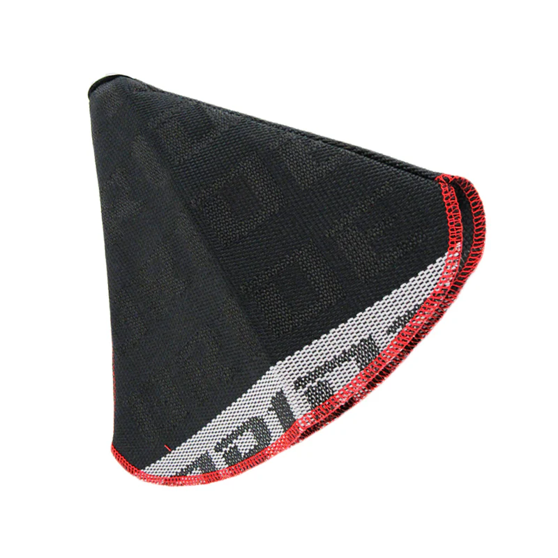 Copy of Red Stitches Bride Racing Hyper Fabric shift knob Shifter Boot Cover Chrome TOP - Image 2