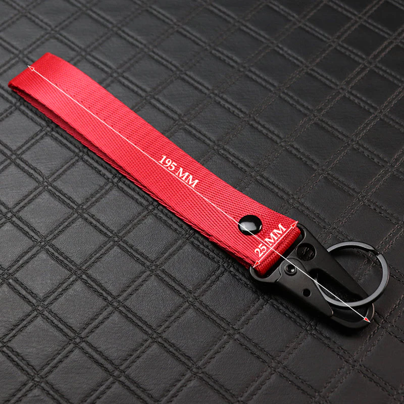 Red TOYOTA MOTORS Racing Set Keychain Metal Key Ring with Steering Wheel Emblem - Image 3