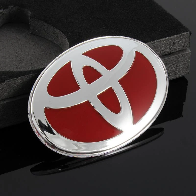Red TOYOTA MOTORS Racing Set Keychain Metal Key Ring with Steering Wheel Emblem - Image 4