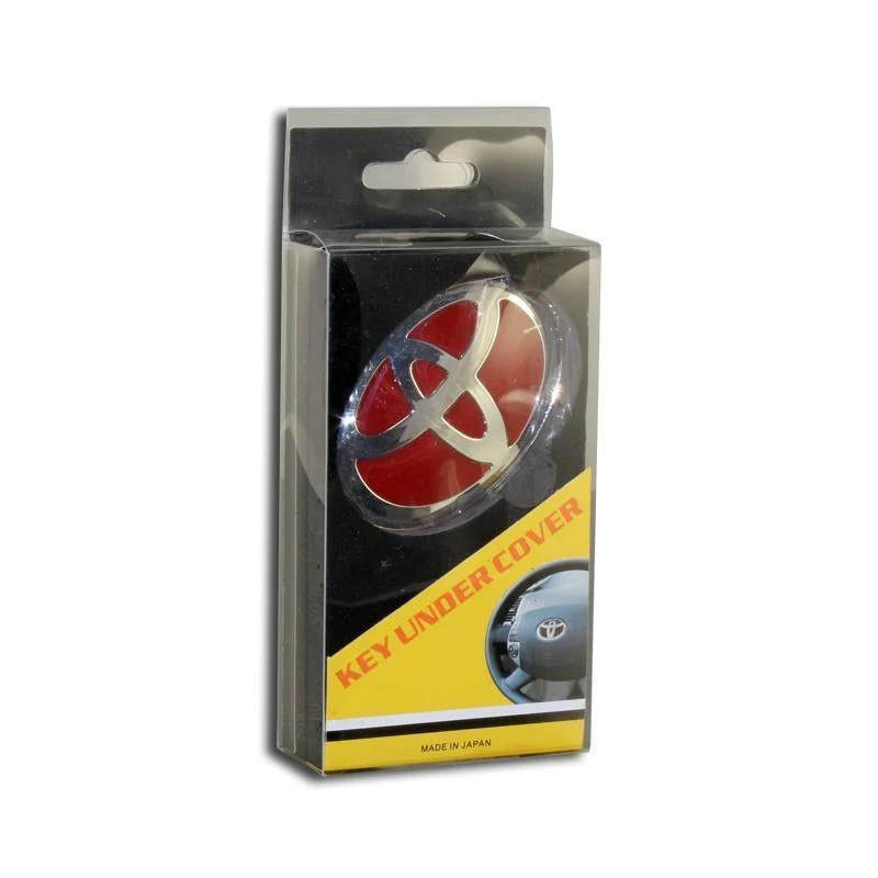 Red TOYOTA MOTORS Racing Set Keychain Metal Key Ring with Steering Wheel Emblem - Image 7