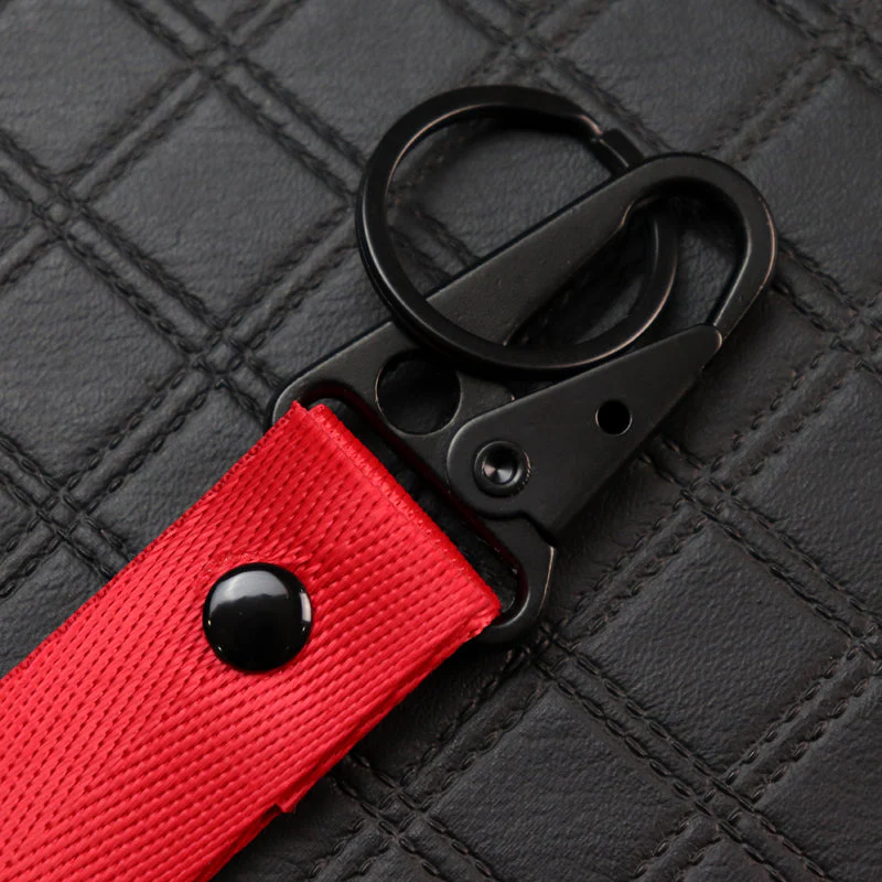 Red TOYOTA MOTORS Racing Set Keychain Metal Key Ring with Steering Wheel Emblem - Image 9