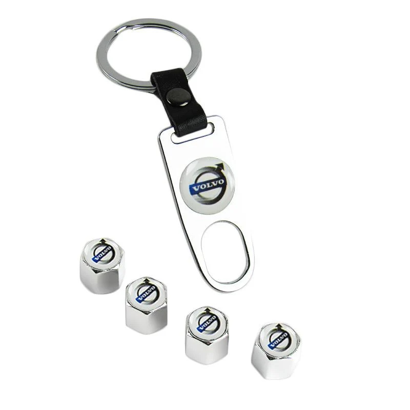 VOLVO Set LOGO Emblems with Wheel Tire Valves Air Caps Keychain - US SELLER - Image 8