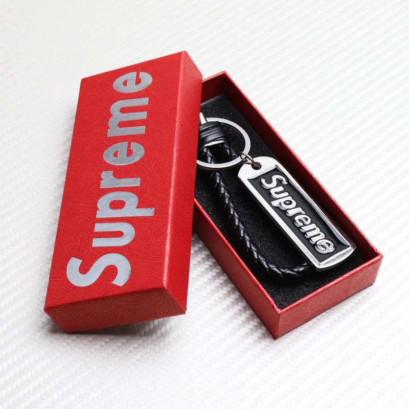 Supreme3M Set Blue Embroidered Logo Seat Belt Covers with Metal Pendant with Calf Leather Keychain For Honda Toyota - Image 3