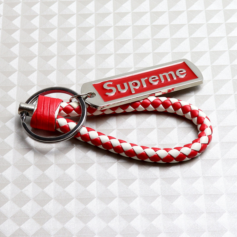 Supreme3M Set Embroidered Logo Black Seat Belt Covers with Metal Pendant with Calf Leather Keychain For Honda Toyota - Image 6