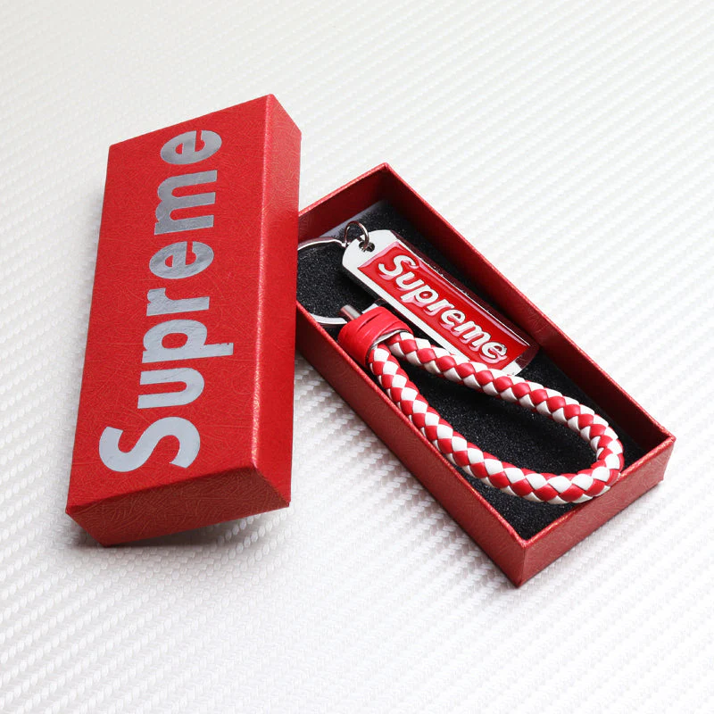 Supreme3M Set Embroidered Logo Blue Seat Belt Covers with Metal Pendant with Calf Leather Keychain For Honda Toyota - Image 2