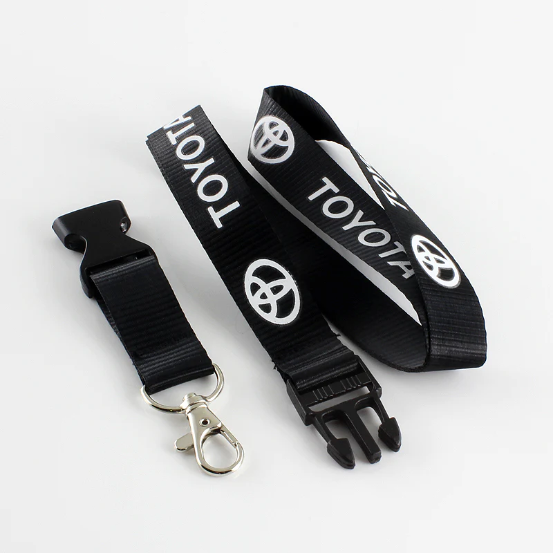 Toyota Black Set Genuine Leather 15" Diameter Car Auto Steering Wheel Cover with Keychain Lanyard - Image 7